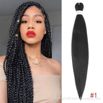 Synthetic Pre-stretched Braiding Hair Perm Yaki Braid Hair Bulk Jumbo Pre Stretched Braiding Hair Expression for Women